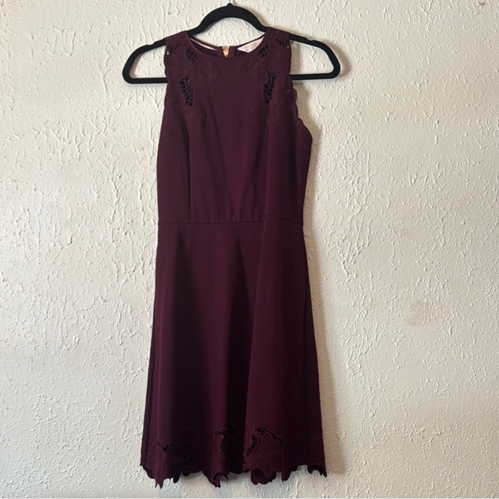 Ted Baker Deep Burgundy Midi Dress